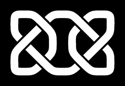 Completed Celtic knot with background colored in