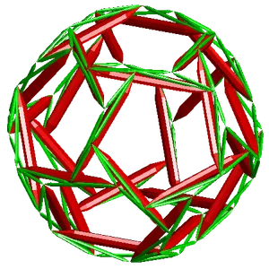 Configuration after relaxation, at stable static equilibrium.